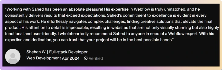 Upwork Testimonial Sahedalomsumit (3)